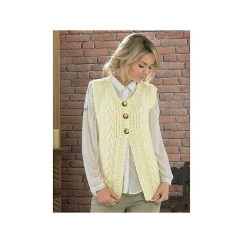 JB225 James C Brett Ladies Waistcoat in Aztec Aran