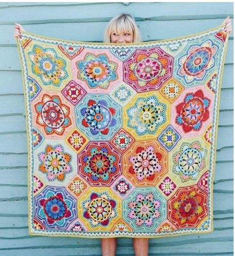 Janie Crow Crochet Persian Tiles Eastern Jewels Blanket in Special DK