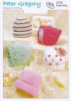 PG7175 Peter Gregory Assorted Baby Hats, Birth-2yrs in DK 