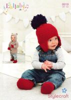 8919 Stylecraft Babies Helmet, Mitts and Bootees, Birth-3yrs in Lullaby DK