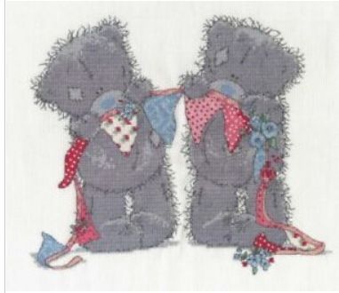 DMC BL1132/72 Tatty Teddy Me to You Bunting Bears Cross Stitch Kit